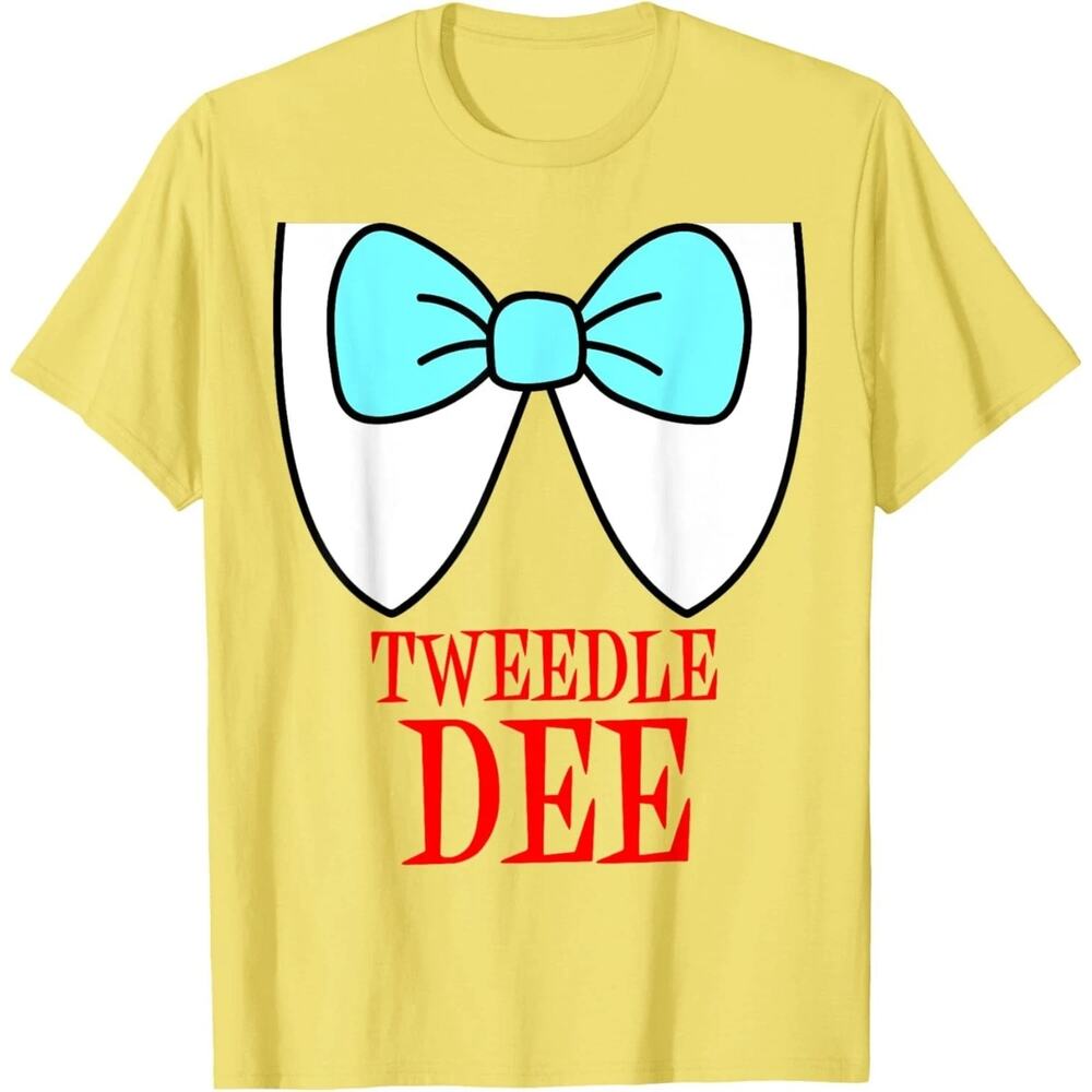 Tweedle Dee  – Fun Alice in Wonderland Costume Top / T-Shirt Yellow 2Xl